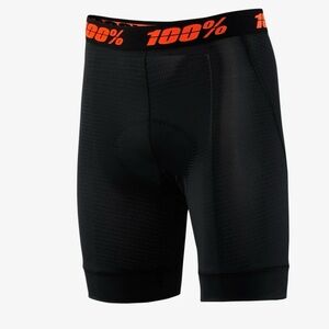 100% Crux Youth Liner Padded Bike Cycling Shorts, Size 28 waist, Black
